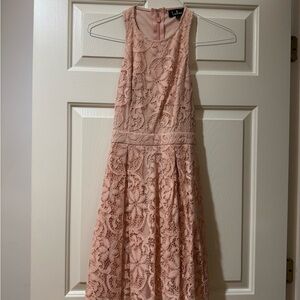 Lulu's Blush Lace Sleeveless Dress
